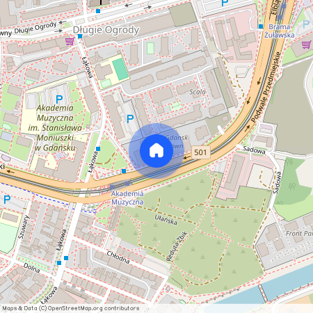 ul. Łąkowa, Śródmieście, Gdańsk, pomorskie