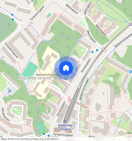 Persikogatan **, Strand