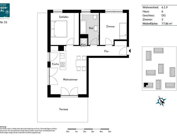Moderne 3 Zimmer Wohnung mit Terrasse im Grünen! - Photo 1