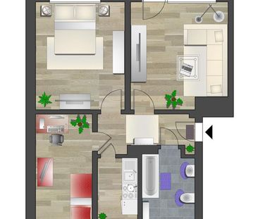 3-Raum-Wohnung mit Balkon und die Kita in der Nähe - Photo 4