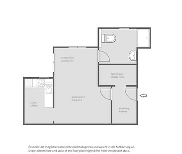 Möblierte Souterrainwohnung in Haar - Foto 2