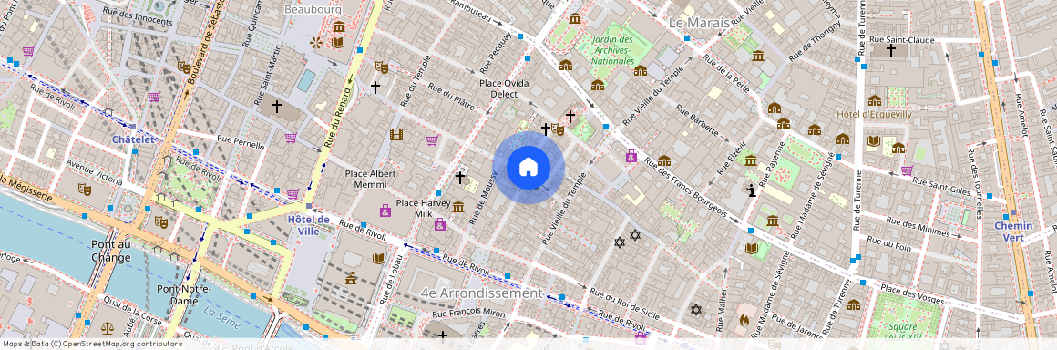 Rue du Bourg Tibourg et rue Ste Croix de la Bretonnerie 75004 Paris (4e arrondissement)