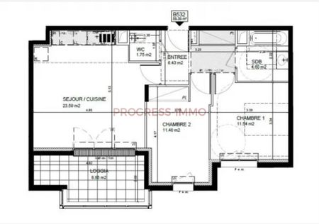 Location Appartement 3 pièces 59m² COURBEVOIE 92400 - Photo 4