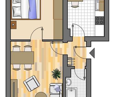 Gemütliche 2-Zimmer-Etagenwohnung in Herten – 48,75 m² - Photo 1