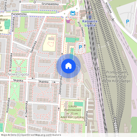 Ligota, ul. Zielonogórska, Katowice