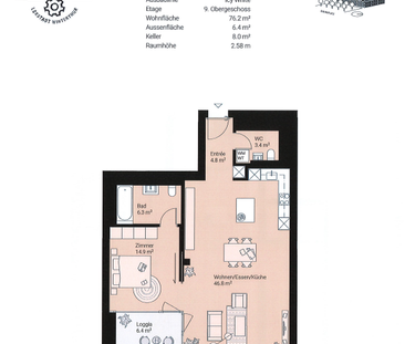 Moderne 2.5-Zimmerwohnung in der Lokstadt - Foto 5