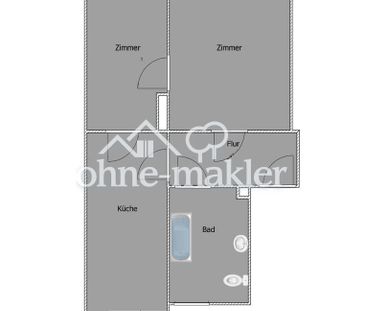 Gut geschnittene 2-Zimmer-Wohnung mit großer Küche - Photo 1