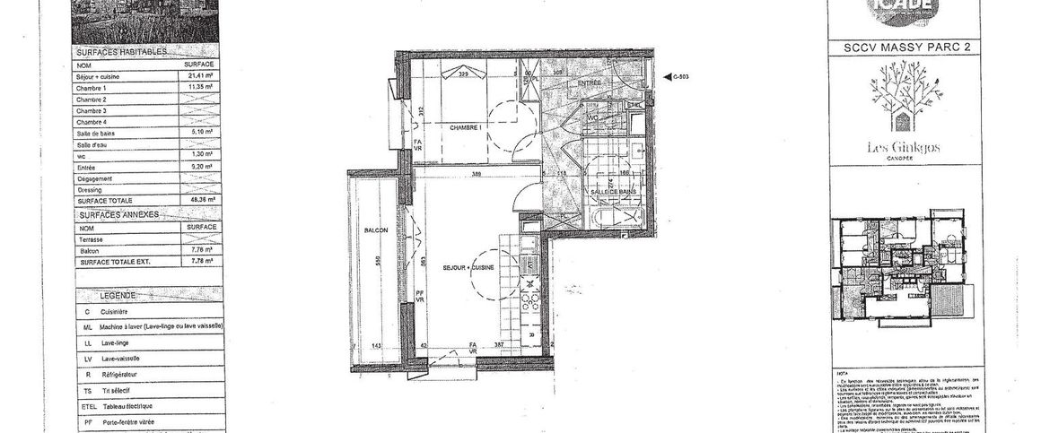 location Appartement T2 DE 48.36m² À MASSY - Photo 1