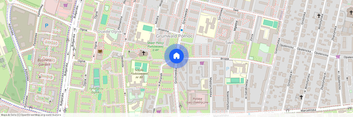 ul. Grochowska, os. ks. Jerzego Popiełuszki, Grunwald, Poznań, wielkopolskie