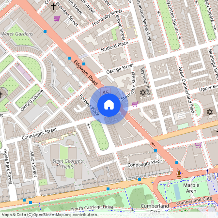 Connaught Street, Connaught Village, W2