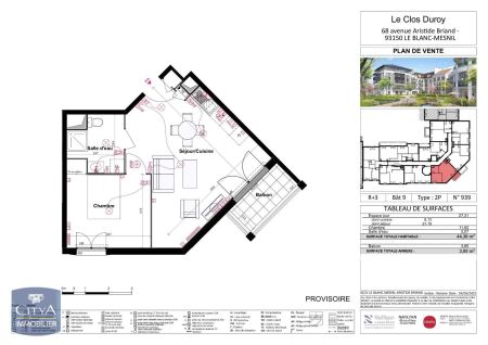 Appartement à louer 2 pièces 44.3m² - Photo 4
