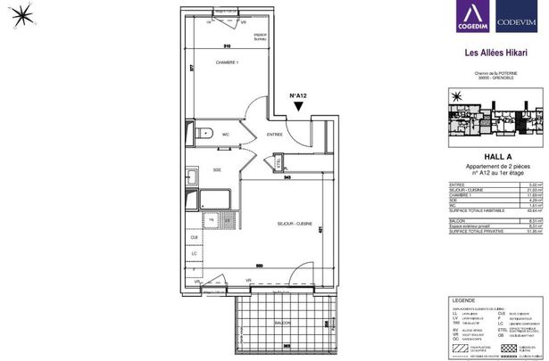 location Appartement T2 DE 43.64m² À GRENOBLE - Photo 1