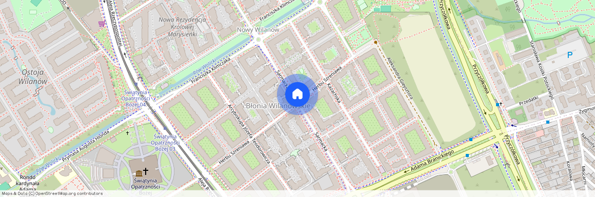 ul. Sarmacka, Błonia Wilanowskie, Wilanów, Warszawa, mazowieckie