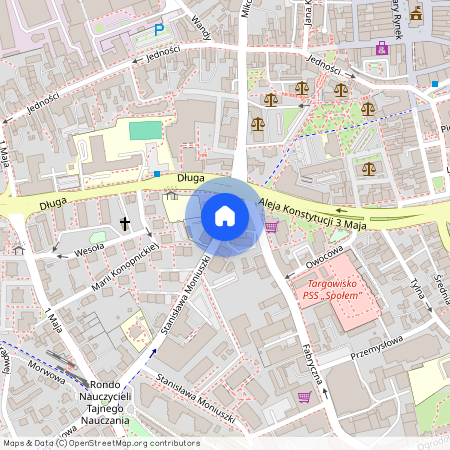 ul. Stanisława Moniuszki, Centrum, Zielona Góra, lubuskie