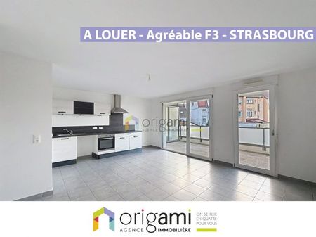STRASBOURG - Agréable F3 avec double extérieur - Photo 2