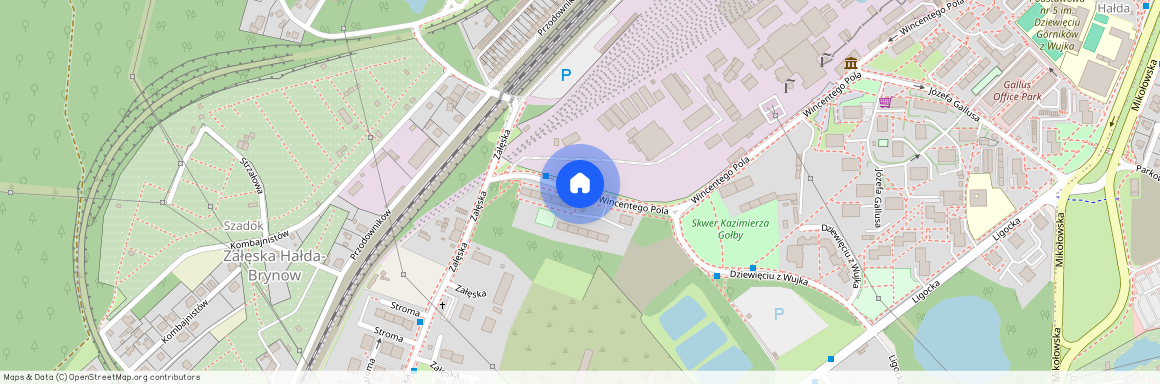 ul. Wincentego Pola, Załęska Hałda-Brynów, Katowice, śląskie