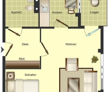 Demnächst frei! 1-Zimmer-Wohnung in Solingen Ohligs - Foto 1
