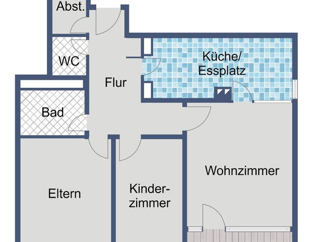 Modernisierte 3-Zimmer-Wohnung mit Balkon und Aufzug in Frankfurt-Fechenheim - Foto 1