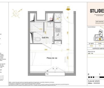 Location Appartement 1 pièce Meublé 18m² NANTES 44300 - Photo 2