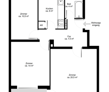 3-Zimmerwohnung in Mürwik - Foto 2