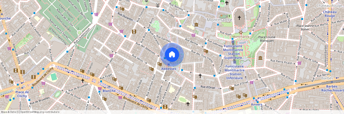 Rue des Abbesses et Passage des Abbesses 75018 Paris (18e arrondissement)