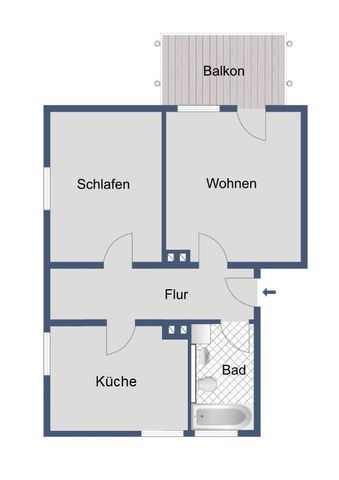 Praktische 2-Zimmer-Wohnung mit Balkon und Keller - Photo 5