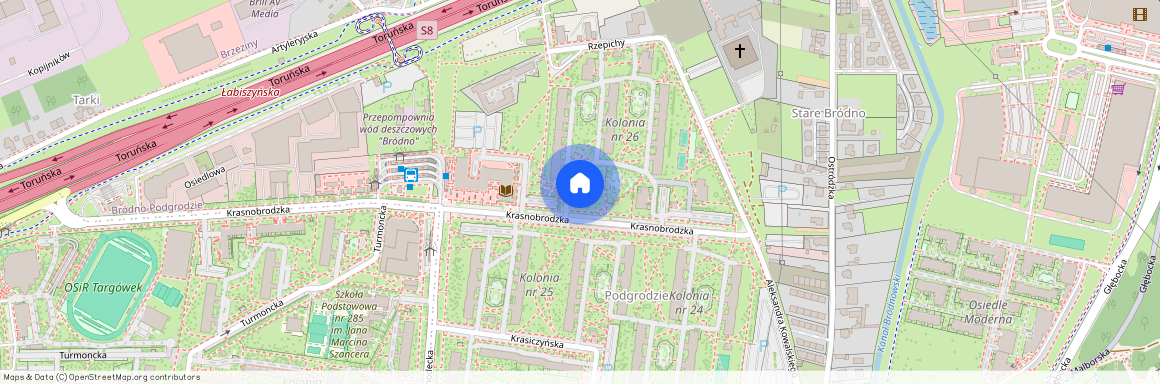 ul. Krasnobrodzka, Bródno-Podgrodzie, Targówek, Warszawa, mazowieckie