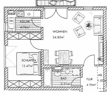 Schön geschnittene 2-Zi-Wohnung mit Balkon in Coswig. - Photo 5