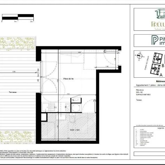 Appartement à louer 1 pièce 21.63m² - Photo 1