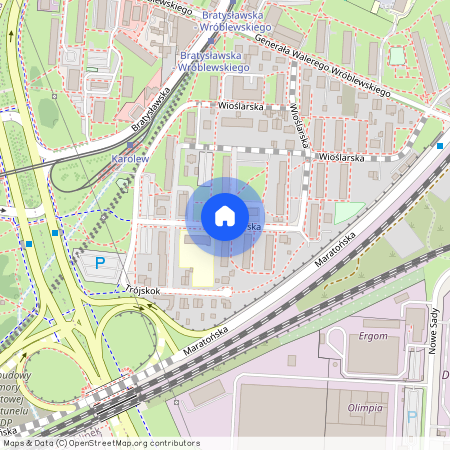ul. Narciarska, Karolew, Polesie, Łódź, łódzkie