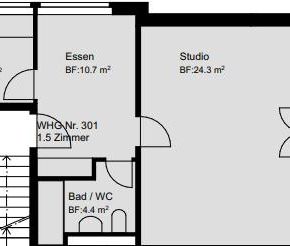 1.5 Zimmer, 46 m², 3. Stock - Photo 3