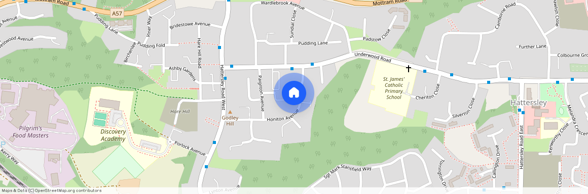 For people aged 55 and over: Honiton Avenue, Hyde, Greater Manchester, SK14