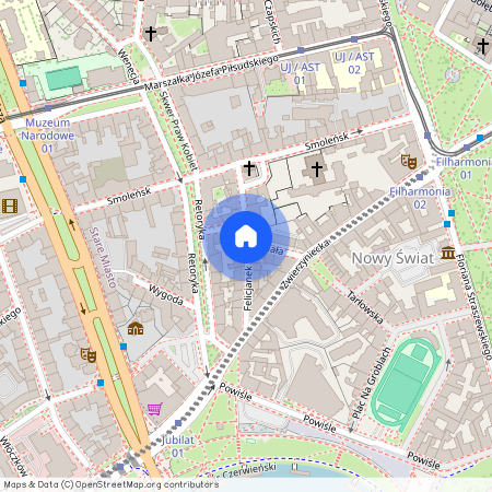 ul. Felicjanek, Nowy Świat, Stare Miasto, Kraków, małopolskie