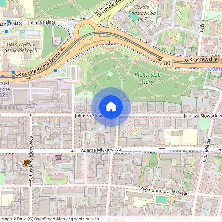 ul. Juliusza Słowackiego, Bydgoskie Przedmieście, Toruń, kujawsko-pomorskie