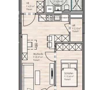 Erstbezug: Smarte 2-Zimmer Wohnung im 2. OG / Top B10 - Foto 3