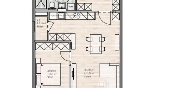 Erstbezug: Geräumige 2-Zimmer Wohnung im 1. OG / Top B02 - Foto 3