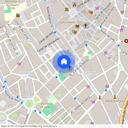 Hospital - Plaza del Real, - Carrer de Bartomeu Reus