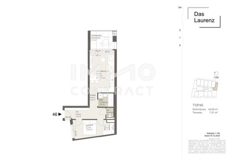 U3 ERSTBEZUG Top Dachwohnung 2 Zimmer + Terrasse =DAS LAURENZ= 1 bedroom apartment+terrace - Foto 4