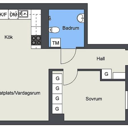 Lägenet 2 rum om 49kvm bästa läget Kansligränd Huddinge - Photo 4