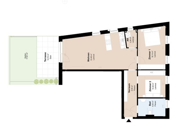 Geförderte Neubauwohnung mit Garten und Terrasse - Photo 1