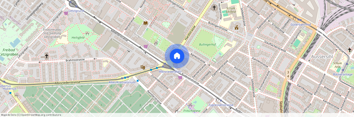 Hardstrasse 6, 8105 Regensdorf, Lageplan