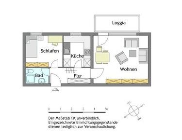 WBS erforderlich - 1-Zimmer-Wohnung in Mülheim-Saarn - Photo 1