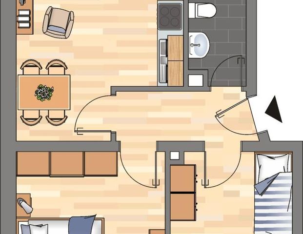 Demnächst frei! 2-Zimmer-Wohnung in Kiel - Foto 1