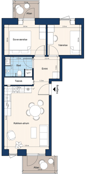 Laurbærvænget 10, 1. tv - Foto 1