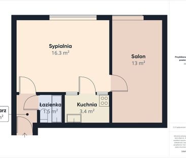 przytulne obok pl Wilsona 37 m² - Фото 5