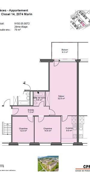 3.5 Zimmer, 78 m², 2. Stock - Foto 2