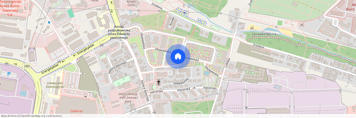 ul. Obywatelska 25, Centrum, Zielona Góra, lubuskie
