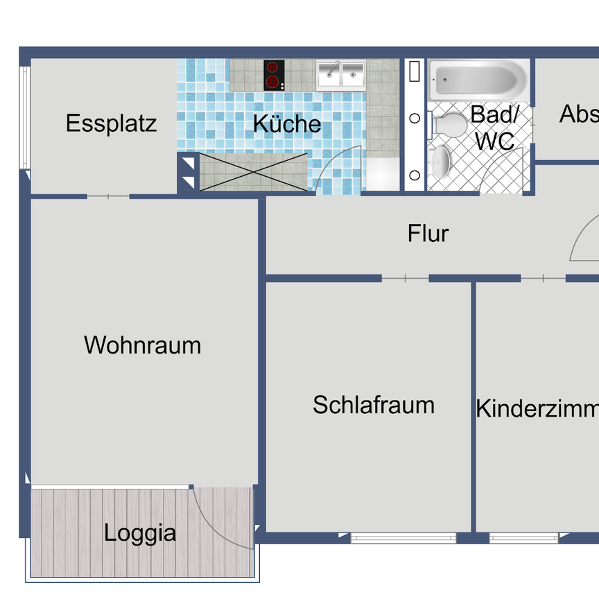 Balkonwohnung im 8. Obergeschoss! - Foto 1