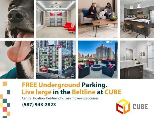 CUBE Apartments for Rent + Free Underground Parking | 1177 11 Ave SW, Calgary - Photo 1