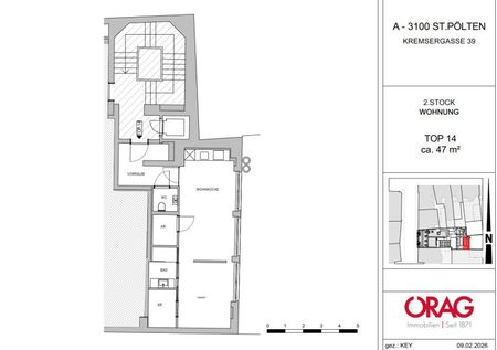 1,5 -Zimmer-Wohnung in begehrter Lage zu mieten in 3400 St. Pölten - Foto 4